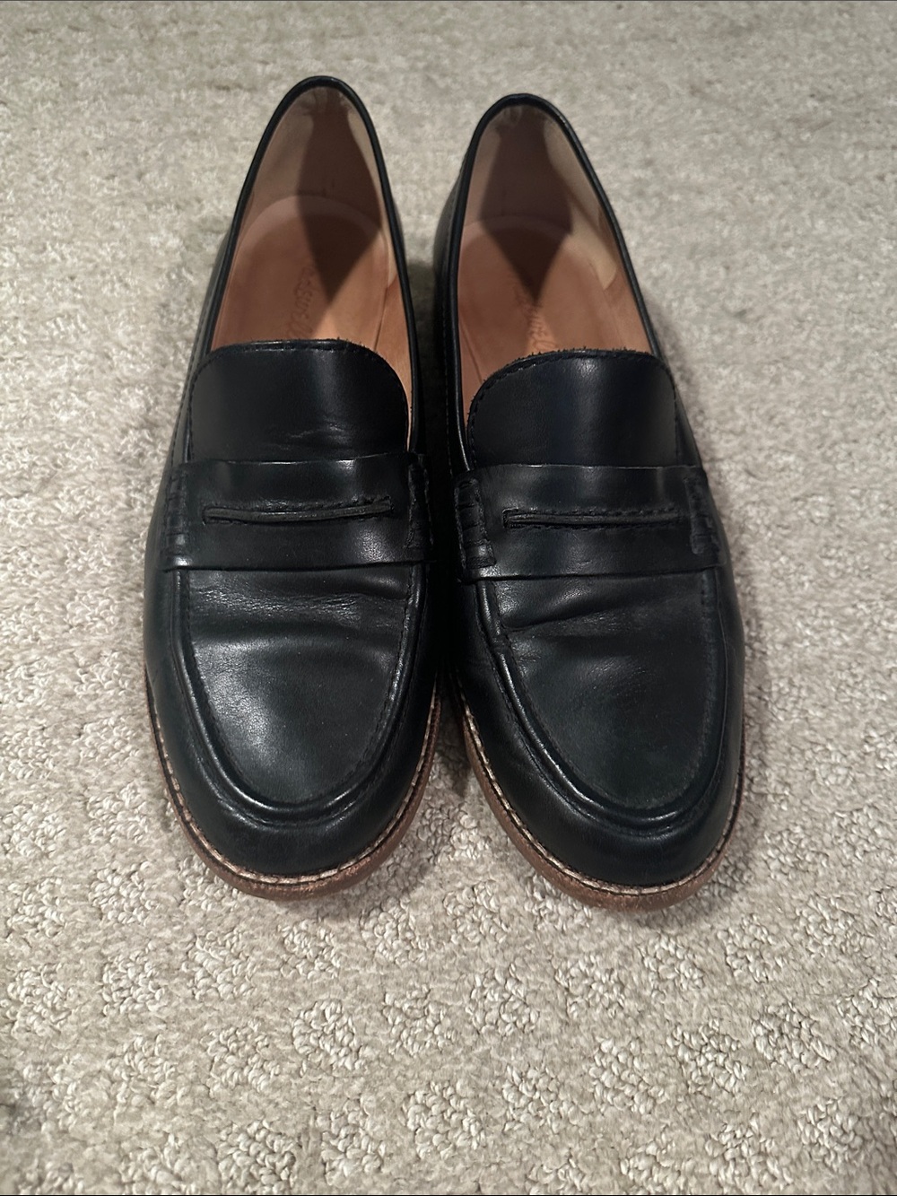 Madewell The Elinor Leather Loafers Black Size 9.5